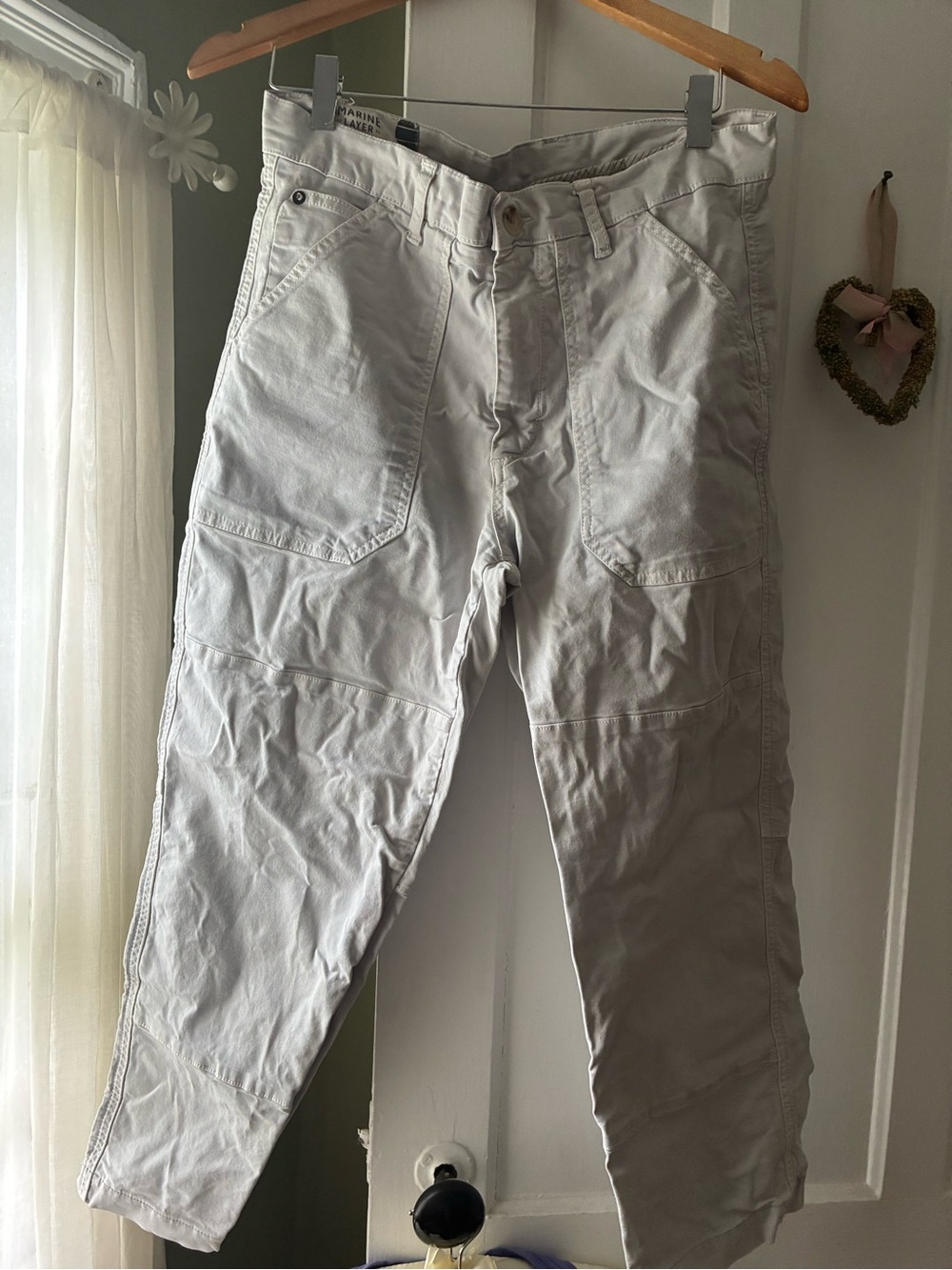 Marine Layer Light Gray Cargo Pants - Casual Utility Trousers